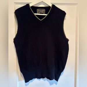 Vintage 90s Abercrombie & Fitch V-Neck Sweater 100% Wool